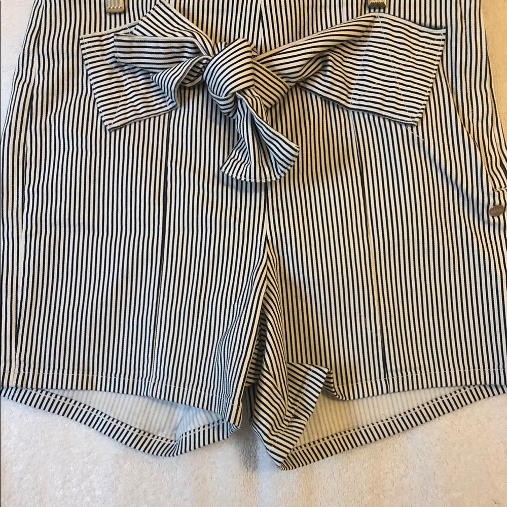 Scotch & Soda pinstriped high waisted shorts